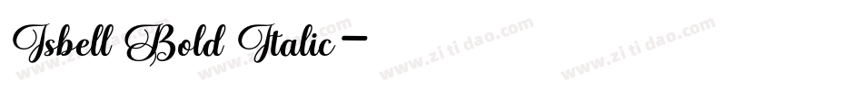 Isbell Bold Italic字体转换